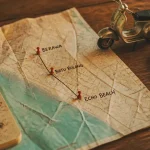 Canggu Bali carte : plages et quartiers avec itinéraire