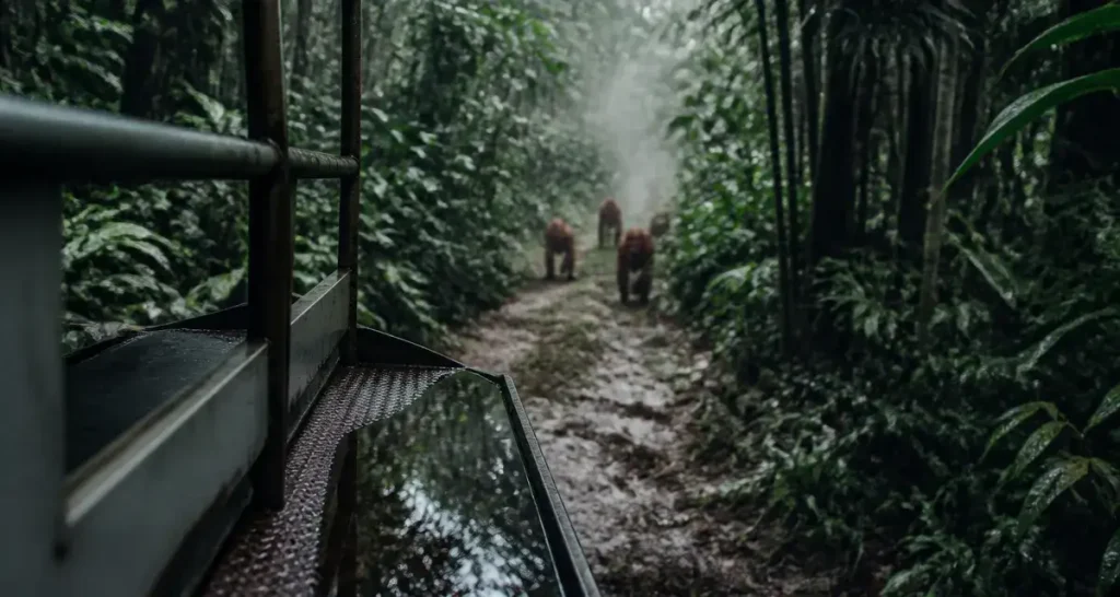 Safari ubud bali dans la jungle, orang-outans et pluie à Ubud Bali