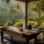 Spas in Ubud Bali : massage balinais dans une vallée tropicale près des rizières