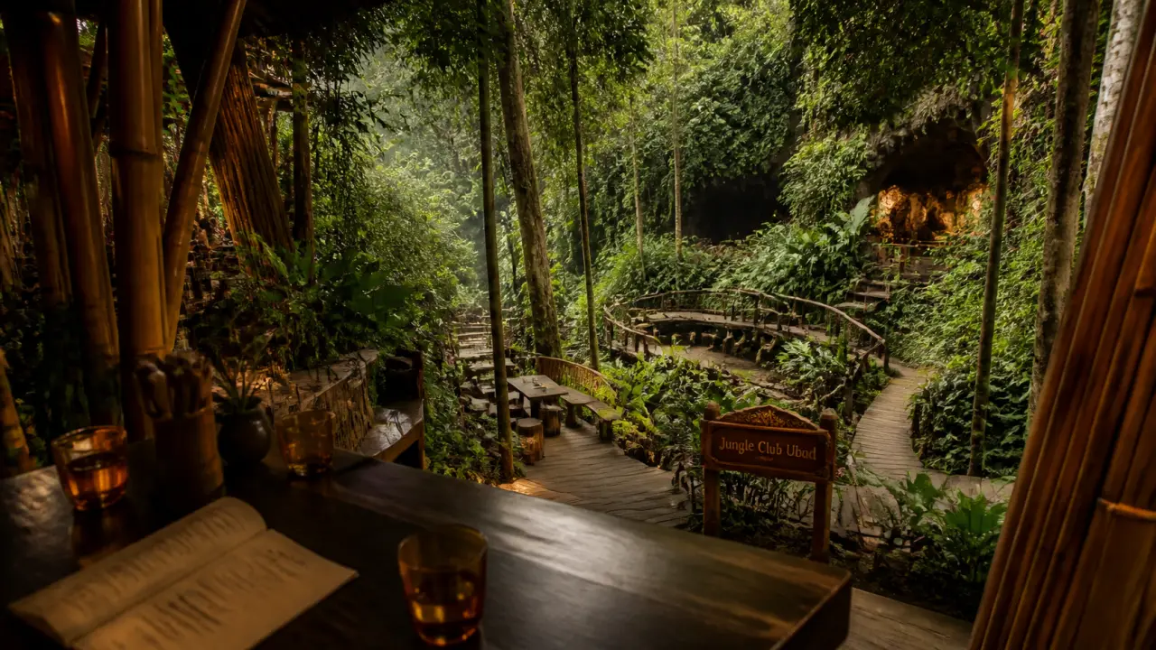 The jungle club bali ubud : day club jungle, bambou, jungle tropicale, Bambu Restaurant