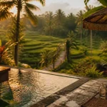 Villa ubud bali : piscine privée et rizières à Ubud