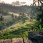 Voyage bali : rizières de Jatiluwih et route vers Ubud, brume matinale