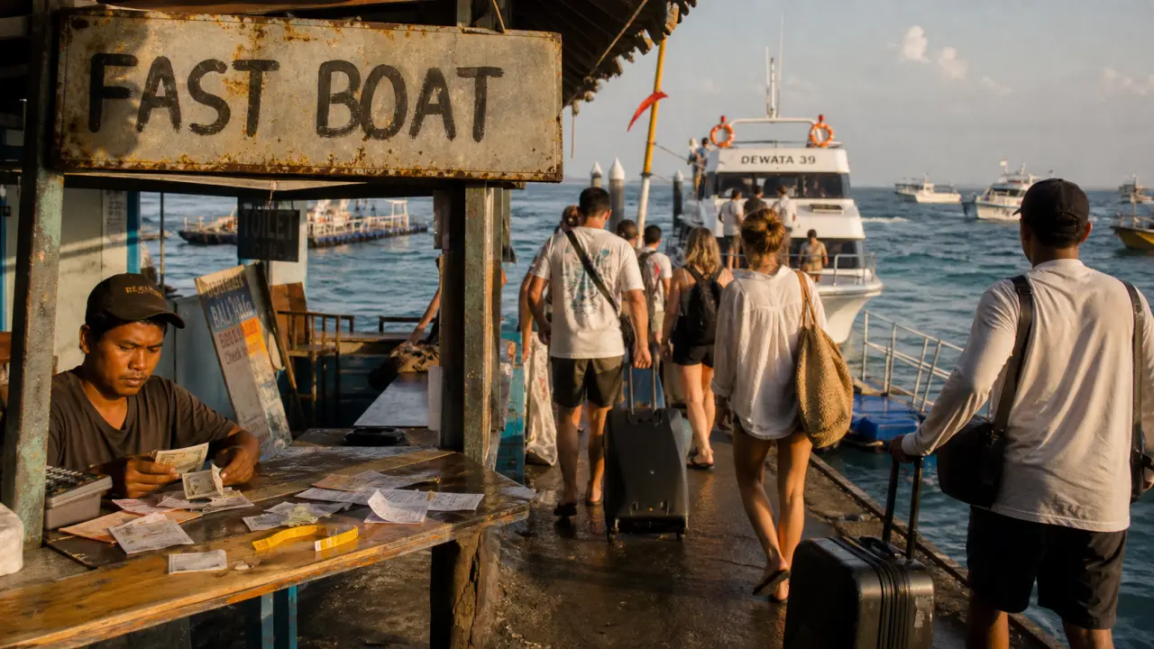 Bali a Nusa Penida ferry : port avec fast boat depuis Sanur, Kusamba ou Padang Bai