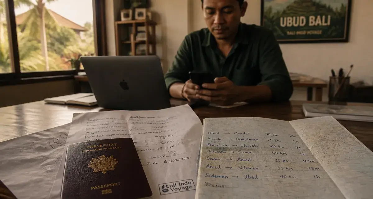 bali indo voyage : conseiller francophone à Ubud avec passeport et devis