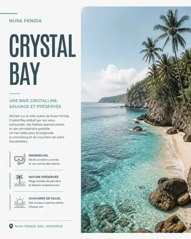 Crystal Bay, un spot incontournable pour une excursion à la journée à Nusa Penida