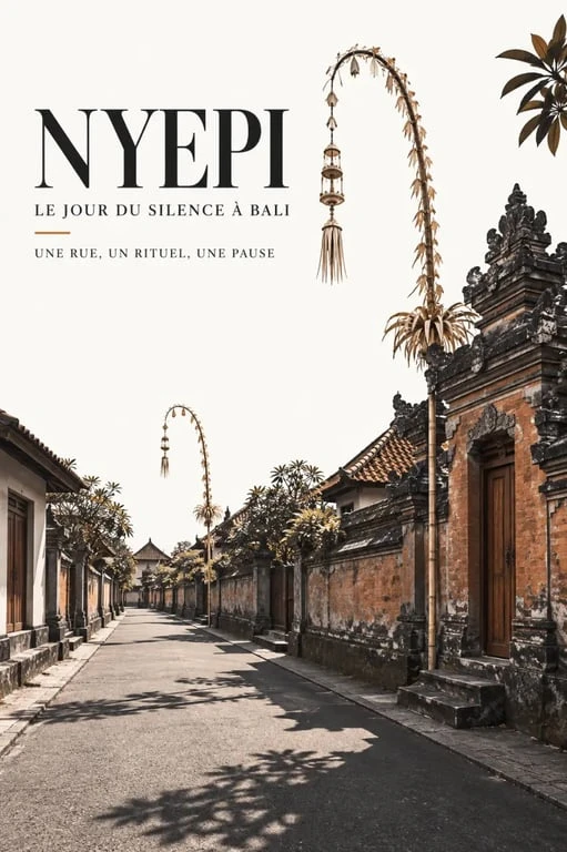 Culture balinaise hindouisme : rue silencieuse de Bali pendant Nyepi
