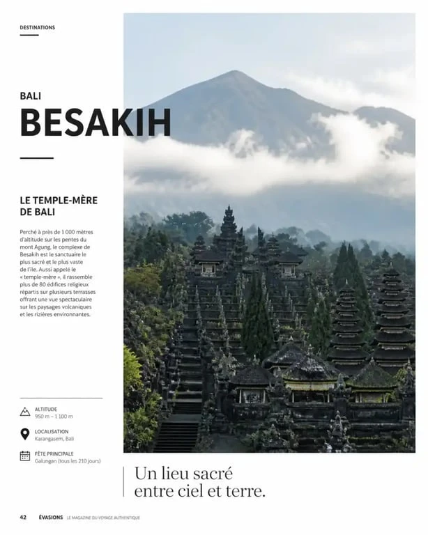 Besakih, temple mère et l'un des meilleurs temples de Bali au pied du mont Agung