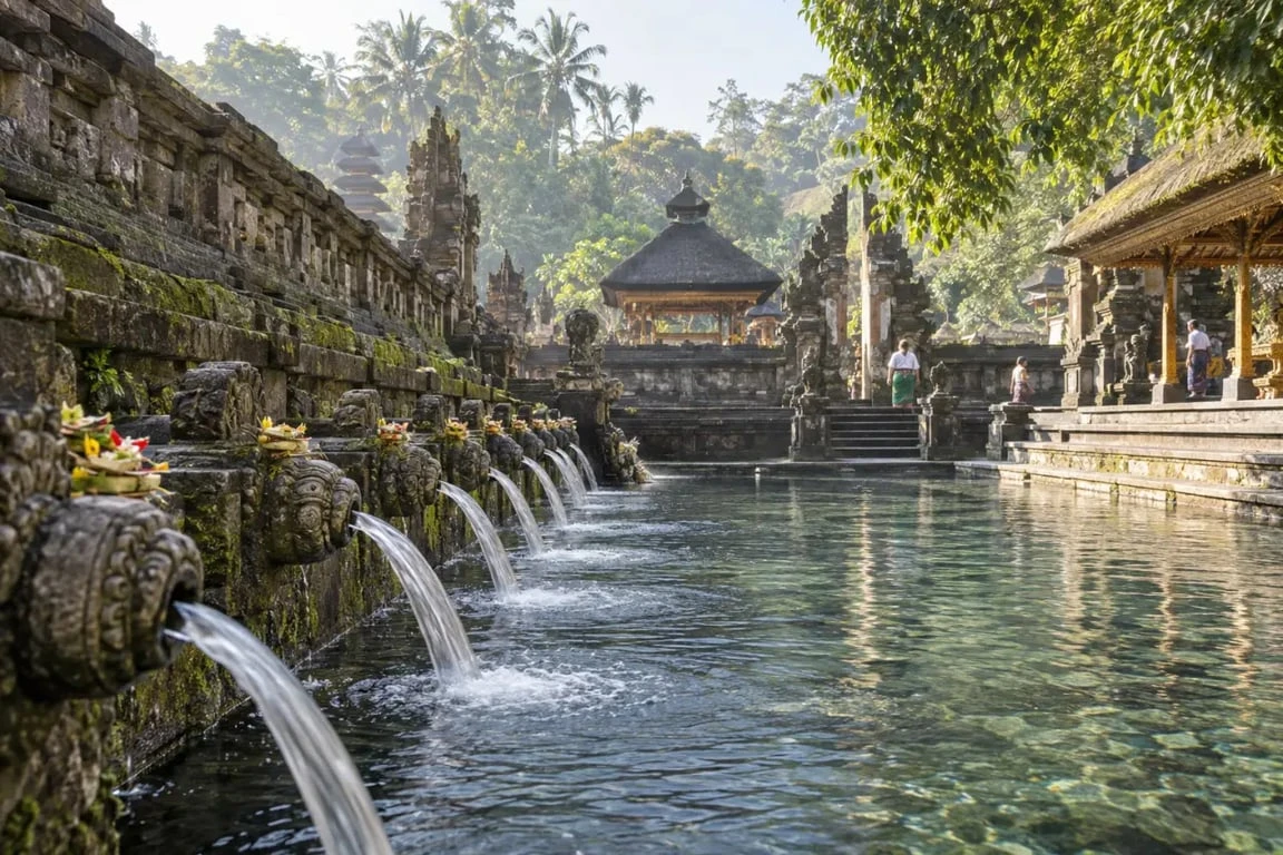 Bali temples a visiter : bassins sacrés de Pura Tirta Empul près d’Ubud