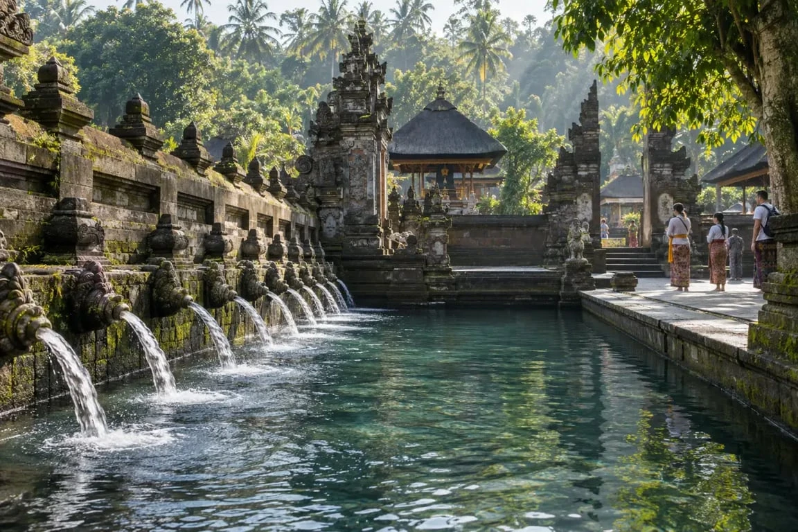 Bassins sacrés de Tirta Empul parmi les temples incontournables bali