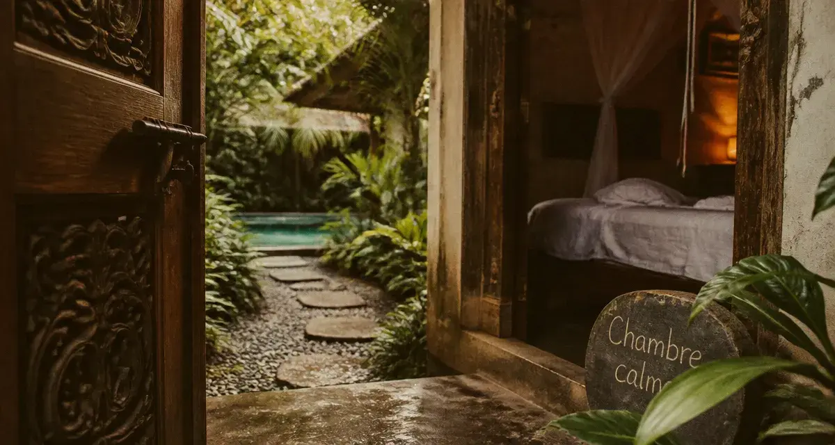 Guest house bali ubud : chambre calme près des rizières