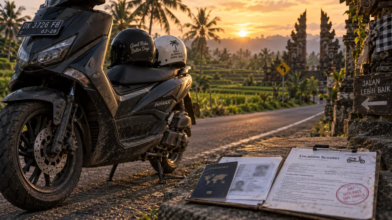 Location scooter Bali : contrat sur scooter et permis