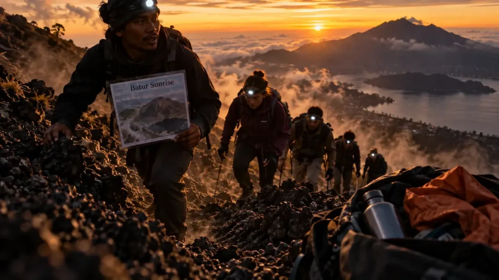 Mont Batur à Bali : randonnée de nuit, volcan actif et lever de soleil sur le lac