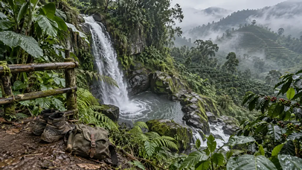 Munduk : sentier vers cascade et café en montagne à Bali