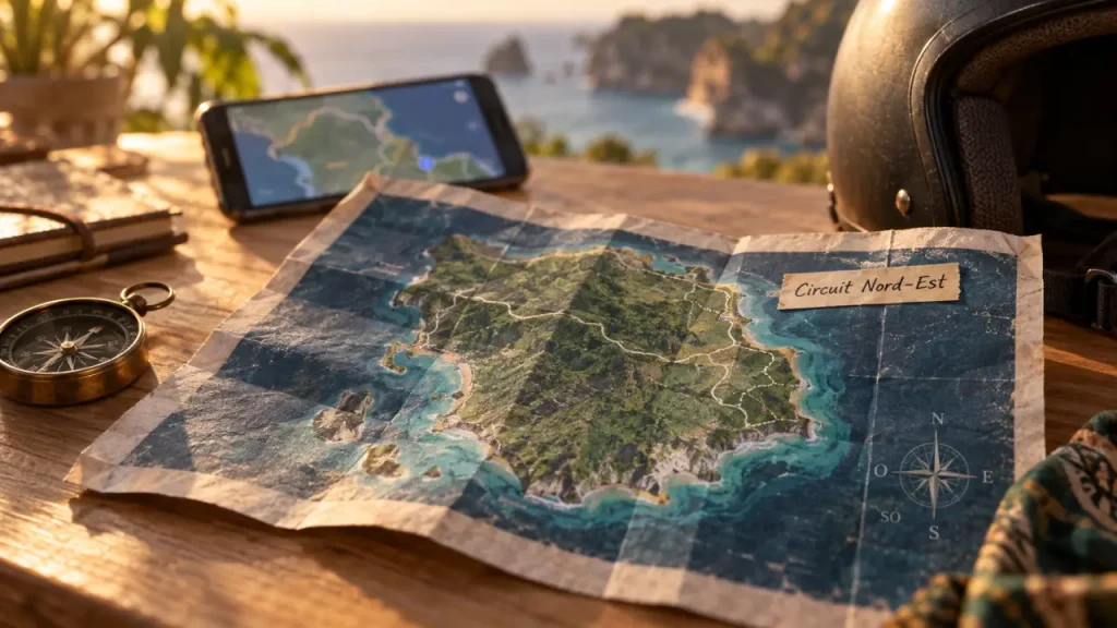 Nusa Penida Bali carte : routes et itinéraire
