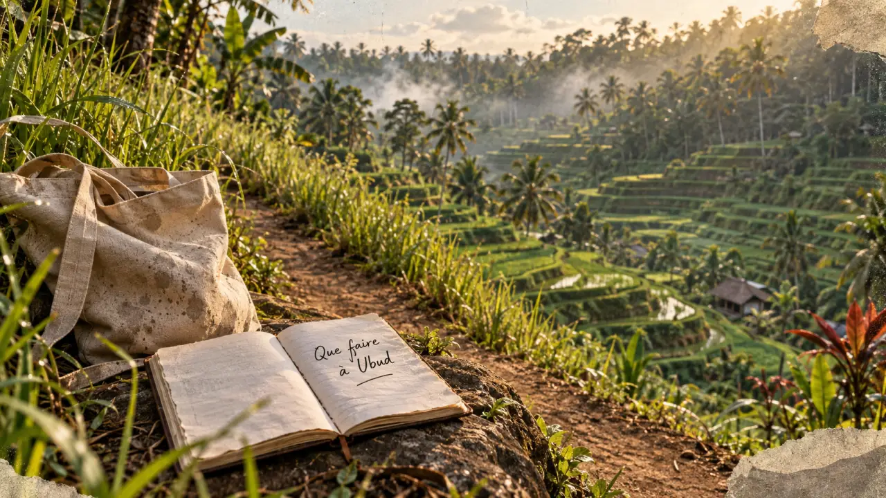 Que faire a ubud bali : rizières de Tegallalang et chemins
