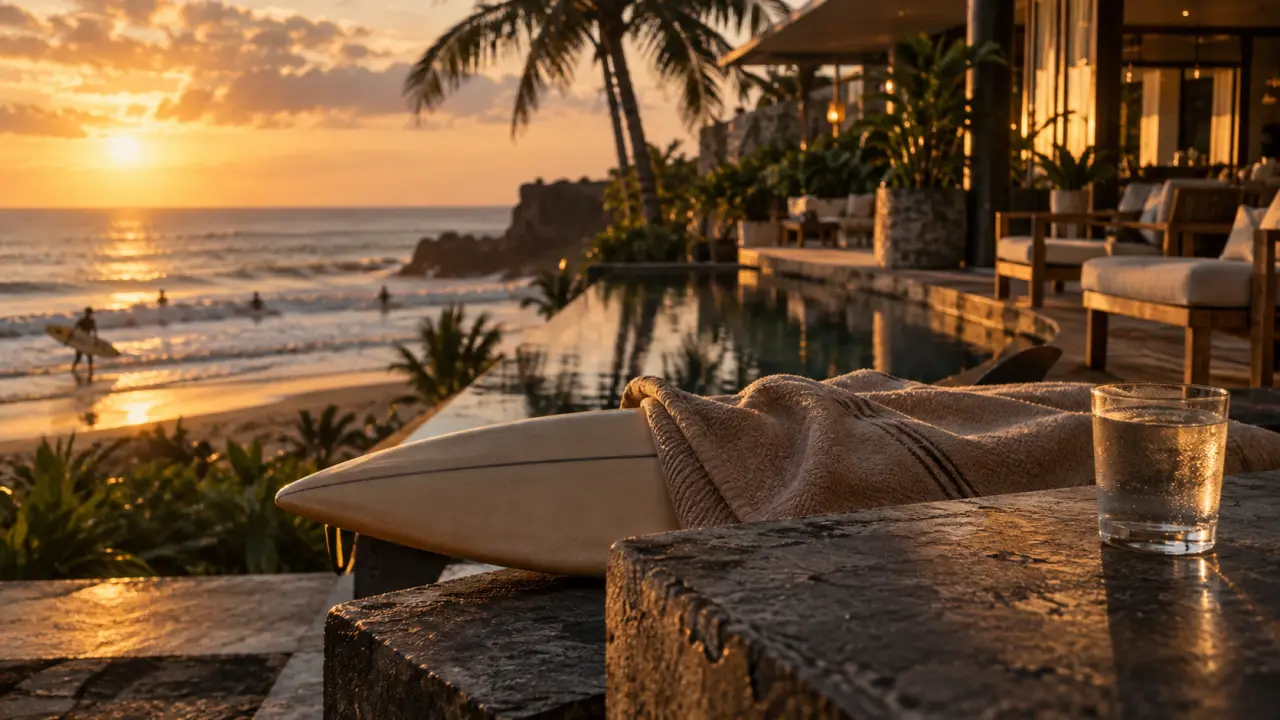 Regent Bali Canggu : hôtel de luxe en bord de mer au golden hour