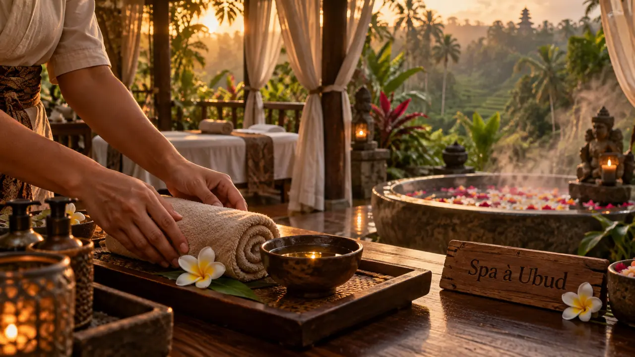 Spas in Ubud Bali : cabine de spa ouverte sur la jungle