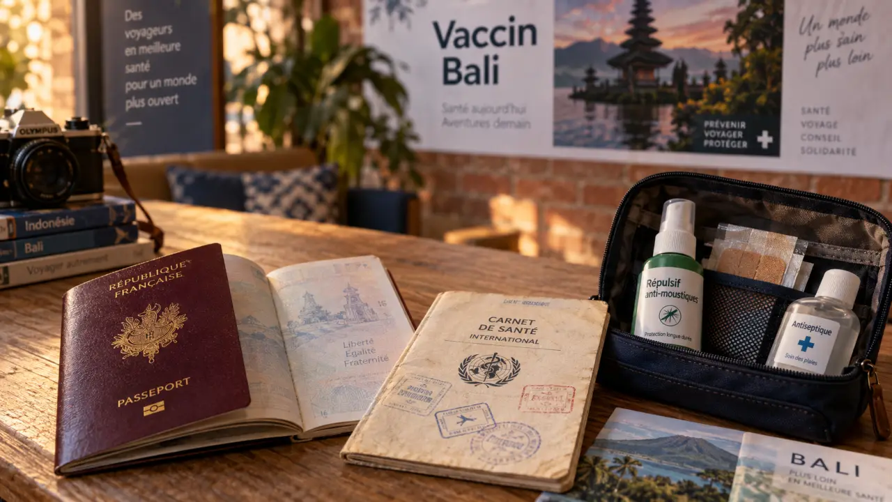 Vaccin Bali : passeport français et carnet médical, à prévoir