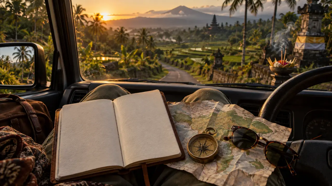 Voyage bali circuit : carnet et carte sur la route des rizières
