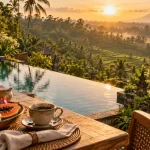Voyage luxe Bali : villa privée à Ubud, petit-déjeuner au golden hour