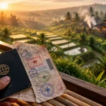 Bali voyage quand partir : rizières au lever du soleil, mer calme, moins de foule