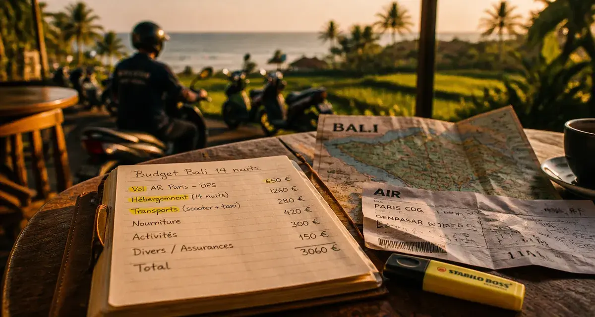 Budget voyage Bali 2 semaines : 14 nuits, vols et hébergement