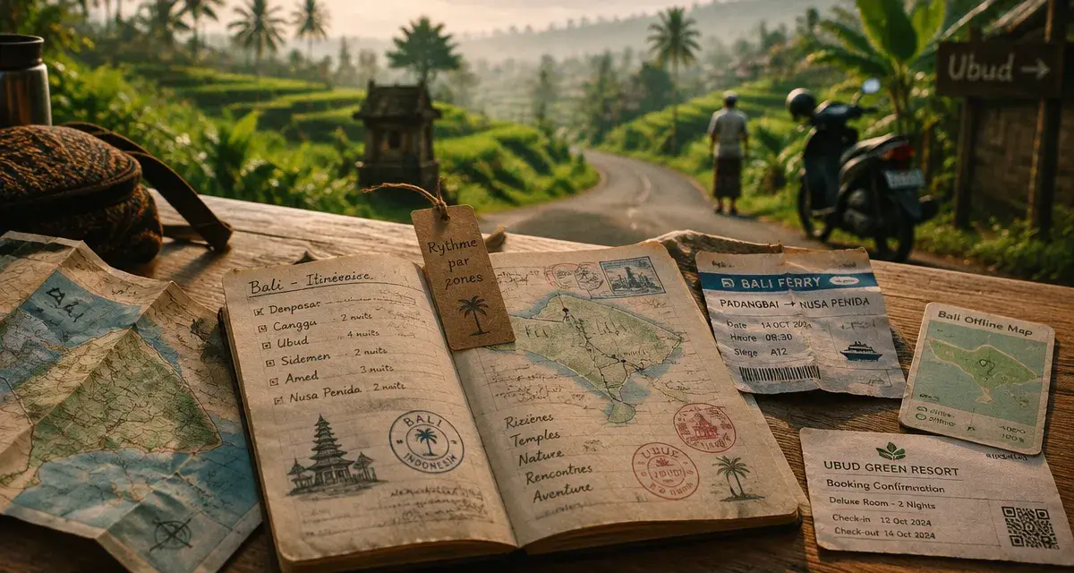 Comment organiser son voyage a bali : carnet et itinéraire, rythme par zones, Ubud