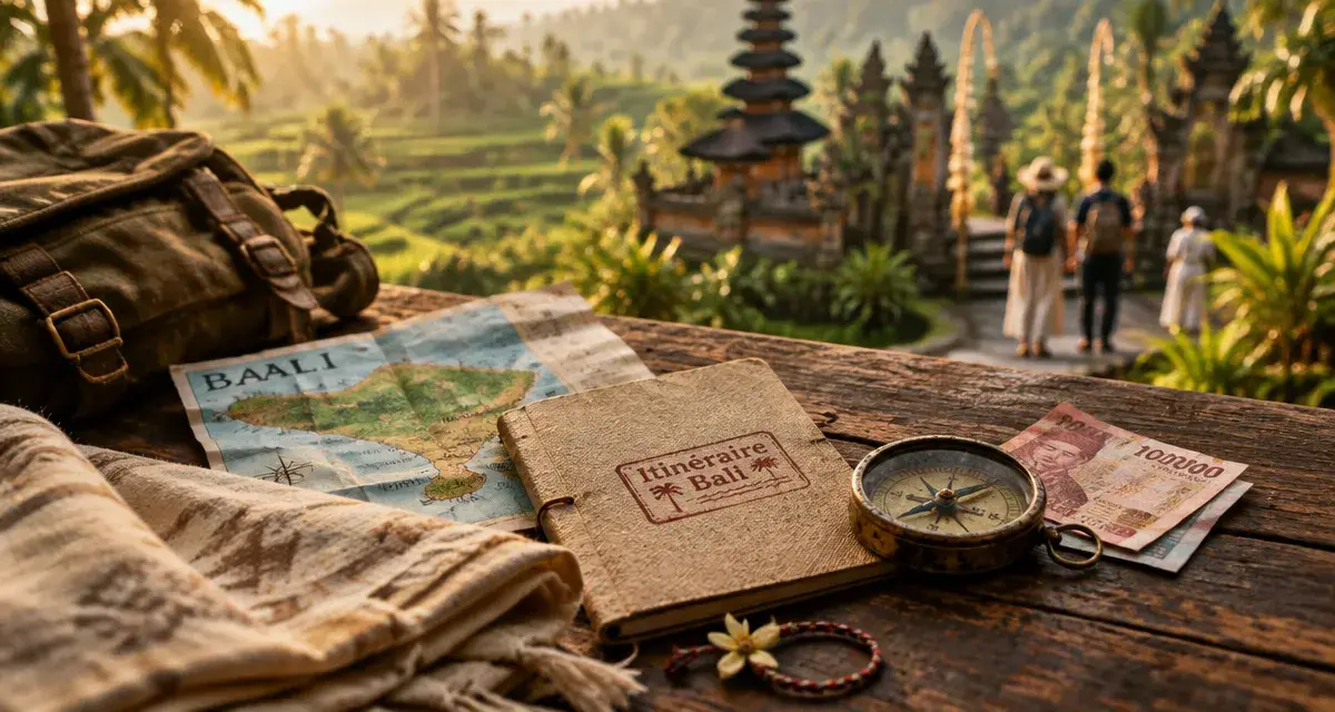 Conseils pour bien préparer son voyage à bali : itinéraire sans courir, carte Bali et carnet à Ubud