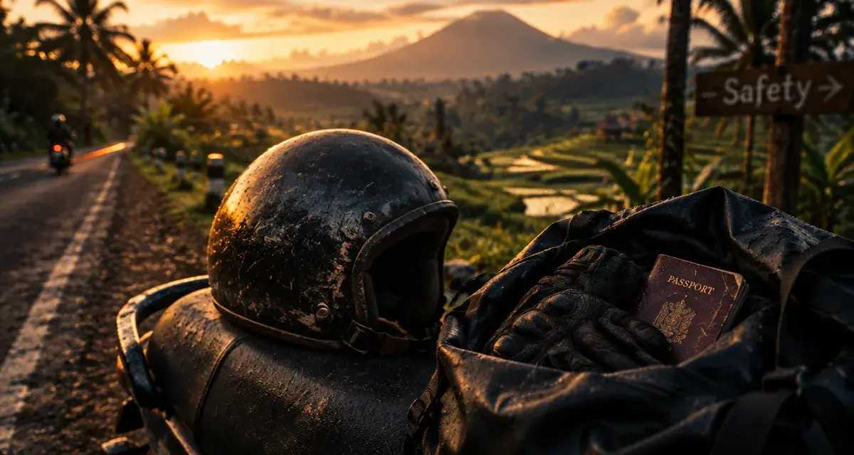 Danger voyage bali : casque scooter et sécurité sur la route