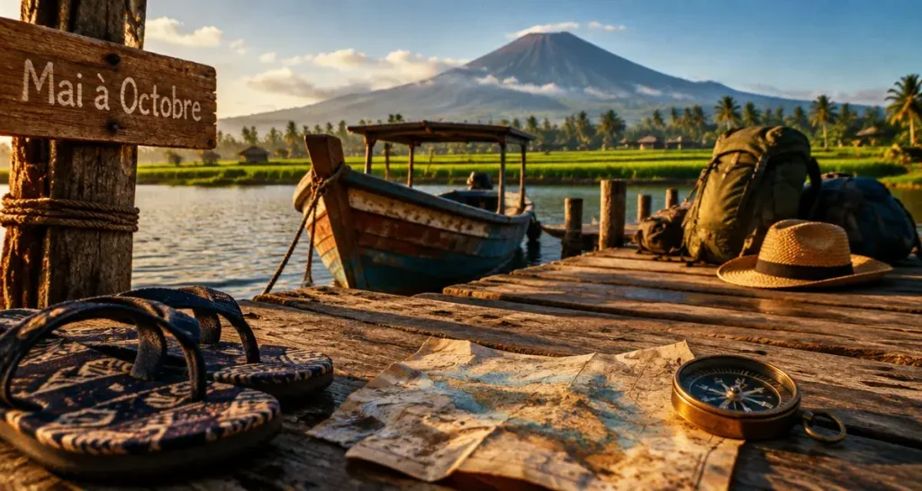 Quand partir en Indonésie : quai de Bali, juin et septembre, rizières et volcan