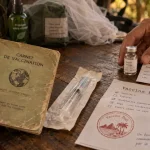Voyage à Bali vaccinations : carnet de vaccination et seringue