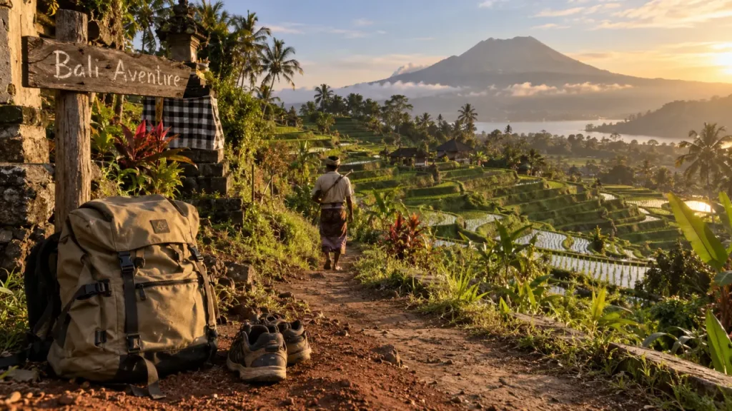Voyage aventure Bali : rizières, guide et mont Batur