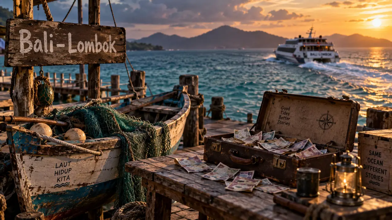Voyage Bali Lombok : ferry du port vers les îles