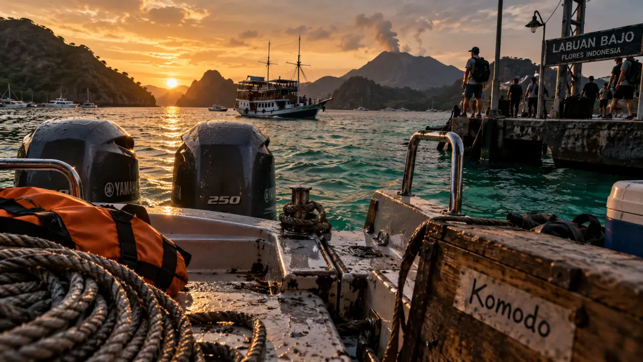 Speed boat à Labuan Bajo pour Komodo, voyage Indonésie 3 semaines